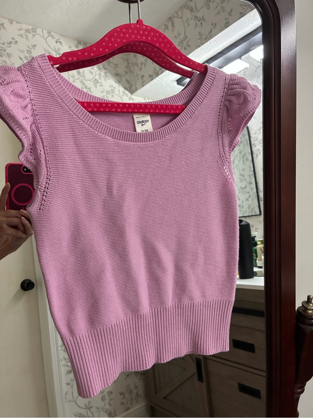 OshKosh B'gosh Girls Pink Knit Short Sleeve Top